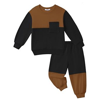 Arshiner Toddler Sweatsuit Crewneck Sweatshirt And Sweatpants Fall Fashion Toddler Boys Outfits
