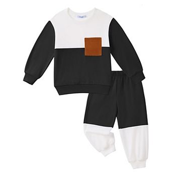 Arshiner Toddler Sweatsuit Crewneck Sweatshirt And Sweatpants Fall Fashion Toddler Boys Outfits