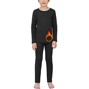 Arshiner Toddler Boys Thermal Underwear Set Base Layer Fleece Lined Long Johns Top Bottom