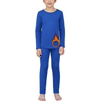 Arshiner Toddler Boys Thermal Underwear Set Base Layer Fleece Lined Long Johns Top Bottom