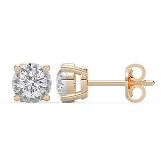 Everlight Sterling Silver 1 Carat T.W. Lab-Grown Diamond Round Nick Set Stud Earrings