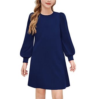 Arshiner Tween Winter Fall Dress Knit Puff Long Sleeve Sweater Casual Teen Clothes
