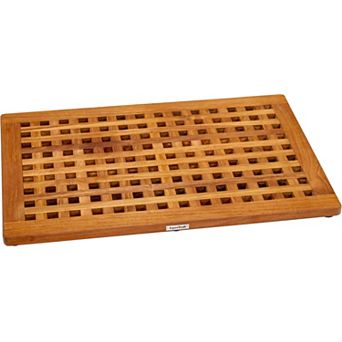The Original Grate Luxury Yacht Deck Inspired Teak Bath and Shower Mat
