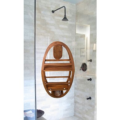 The Original Moa Teak Shower Suction Holder
