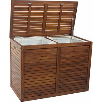 The Original Spa Double Teak Laundry or Storage Hamper