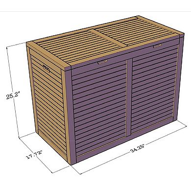 The Original Spa Double Teak Laundry or Storage Hamper