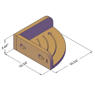 The Original Kai Corner Teak Shower Shelf