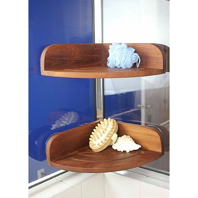 The Original Kai Corner Teak Shower Shelf