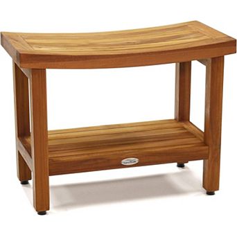 Patented 24" Sumba Teak Shower Bench with Shelf