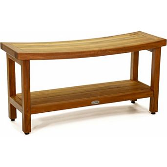 Patented 36" Sumba Teak Shower Bench with Shelf