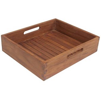 The Original Moa Teak Bench Large Storage Tray