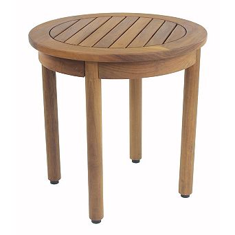 Patented 18" Omega Round Teak Shower Bench