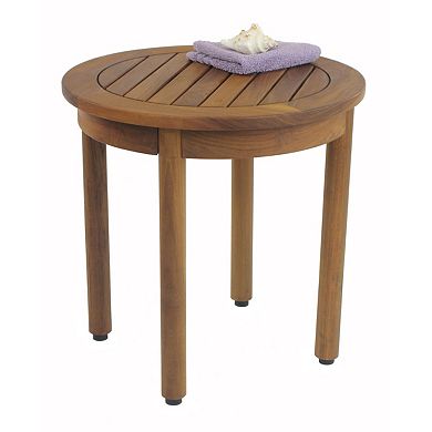 Patented 18" Omega Round Teak Shower Bench