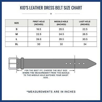 CTM Kids' Embossed Leather Western Belt