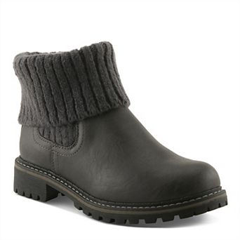 Patrizia Edran Women's Ankle Boots With Knit Cuff & Lug Sole