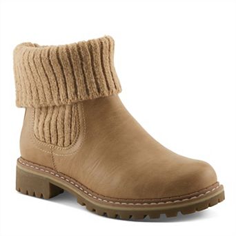 Patrizia Edran Women's Ankle Boots With Knit Cuff & Lug Sole