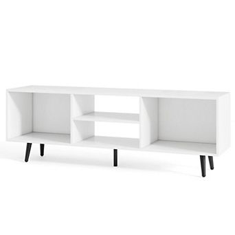 Costway 47.5" Console Cabinet for 55-Inch TVs with Storage Shelves Heavy-duty Metal Legs