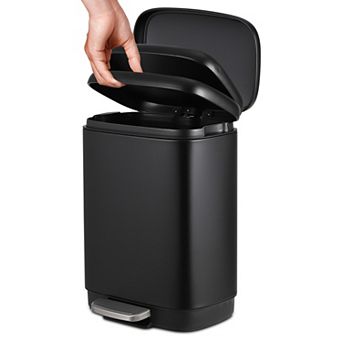 Step-On Stainless Steel Trash Can 12L/3.2 Gal - Soft Close Lid - Removable Inner Bucket