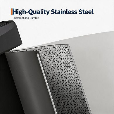 Large Capacity Step Kitchen Trash Can 60L / 16 Gallon Stainless Steel Bin