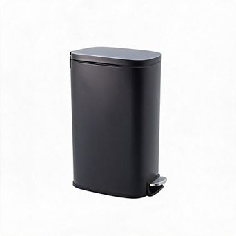 Space-Saving Slim Trash Can - 13.2 Gallon 50L Stainless Steel Kitchen Recycling Bin with Step Pedal