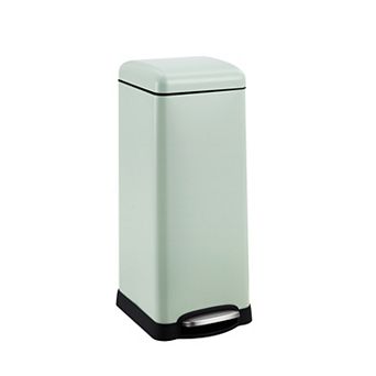 Fingerprint-Proof Stainless Steel Kitchen Trash Can 8 Gallon/30L - Soft Close Lid, Foot Pedal