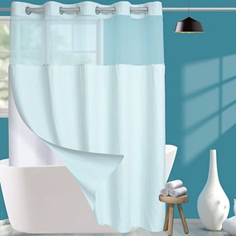 Snap In Liner Shower Curtain Hotel Luxury Waterproof Washable Easy Install