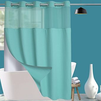 Snap In Liner Shower Curtain Hotel Luxury Waterproof Washable Easy Install