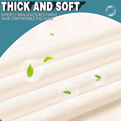 Easy Install Snap In Liner Shower Curtain Removable Waterproof Hotel Luxury