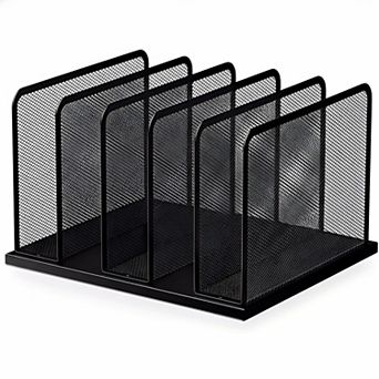 Desk File Organizer 5 Sections Heavy Duty Steel Desktop Sorter Office Home Classroom