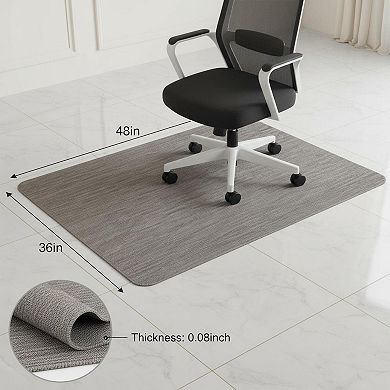Office Chair Mat Hardwood Floor Anti-slip PVC Rug Desk Protector Multi-purpose Woven Pattern