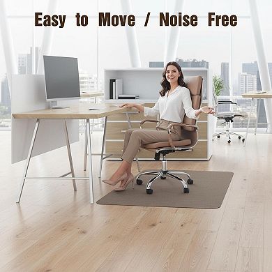 Office Chair Mat Hardwood Floor Anti-slip PVC Rug Desk Protector Multi-purpose Woven Pattern