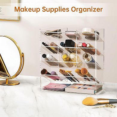 Acrylic Vertical Marker Organizer with 13 Compartments