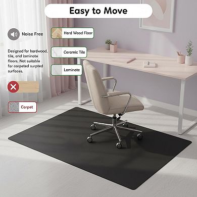Office Rolling Chair Mat Hardwood Tile Anti-slip Non-curve Plastic Protector