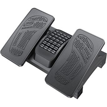 Adjustable Ergonomic Foot Rest Under Desk with Massage Rollers, Tilt & Height for Office Gaming