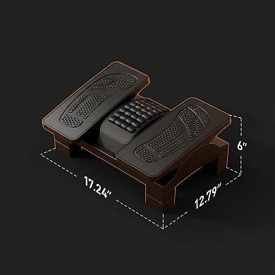 Adjustable Ergonomic Foot Rest Under Desk with Massage Rollers, Tilt & Height for Office Gaming