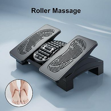 Adjustable Ergonomic Foot Rest Under Desk with Massage Rollers, Tilt & Height for Office Gaming