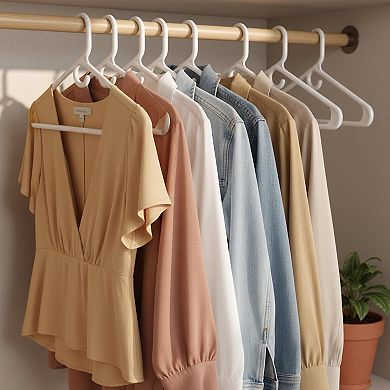 Thick Heavy Duty Plastic Hangers 24 Pack for Coats Jackets Jeans