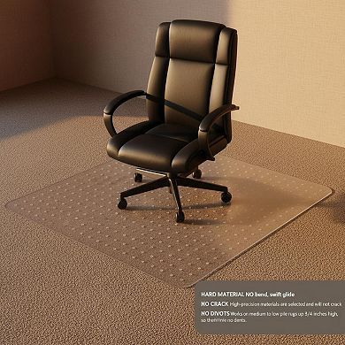 Heavy Duty Office Chair Mat for Carpet Hard Material Slip Resistant Easy Glide Protector