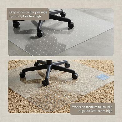 Heavy Duty Office Chair Mat for Carpet Hard Material Slip Resistant Easy Glide Protector