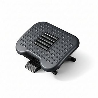 Adjustable Foot Rest Under Desk with Massage Texture Rollers 3 Height 30° Tilt Ergonomic Home Office