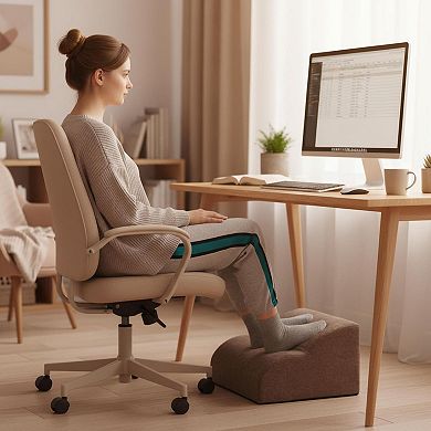 Foot Rest Under Desk Multifunctional 3-Tier Stool Washable Non-Slip Extra Large Size Posture Support