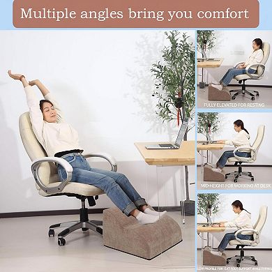 Foot Rest Under Desk Multifunctional 3-Tier Stool Washable Non-Slip Extra Large Size Posture Support