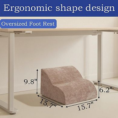 Foot Rest Under Desk Multifunctional 3-Tier Stool Washable Non-Slip Extra Large Size Posture Support