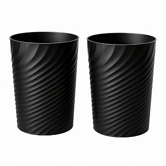 Compact Plastic Trash Can Round Waste Basket For Home Office Dorm Multi Use