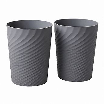 Compact Plastic Trash Can Round Waste Basket For Home Office Dorm Multi Use