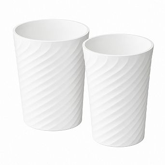 Compact Plastic Trash Can Round Waste Basket For Home Office Dorm Multi Use