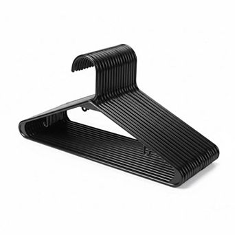 60 Pack Black Plastic Hangers Non Slip Durable Space Saving Closet Organizer for Clothes