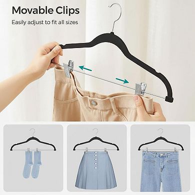 30 Pack Pants Hangers Adjustable Clips Heavy-duty Non-slip Space-saving For Skirts Coats Dresses