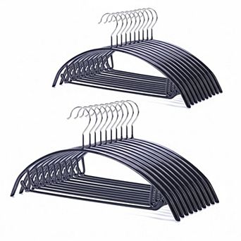 Non Slip PVC Coated Hangers Heavy Duty Metal for Coat Suit Sweater 20 Pack