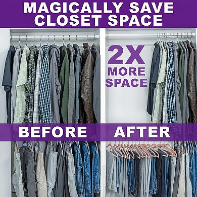 50 Pack Heavy Duty Non Slip Clothes Hangers 360 Swivel Hooks Space Saving Durable